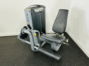 A gray Matrix G7 Commercial Leg Extension Machine with padded rollers and an adjustable backrest, designed for seated leg extension exercises.